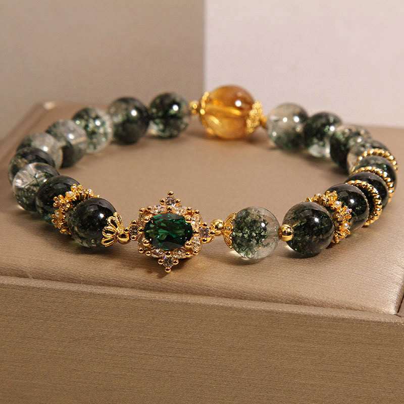 Buddha Stones Groene Phantom Armband met groene kristallen - image 1