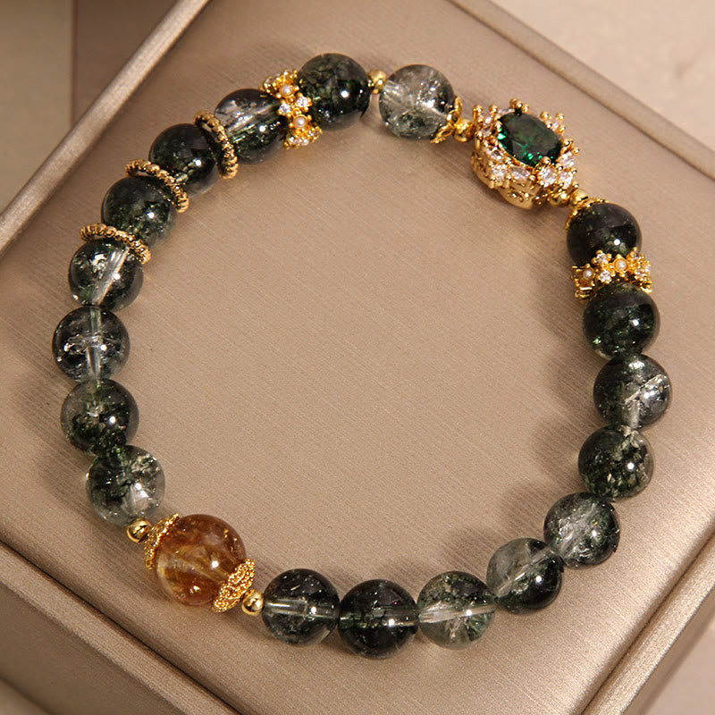 Buddha Stones Groene Phantom Armband met groene kristallen - image 3