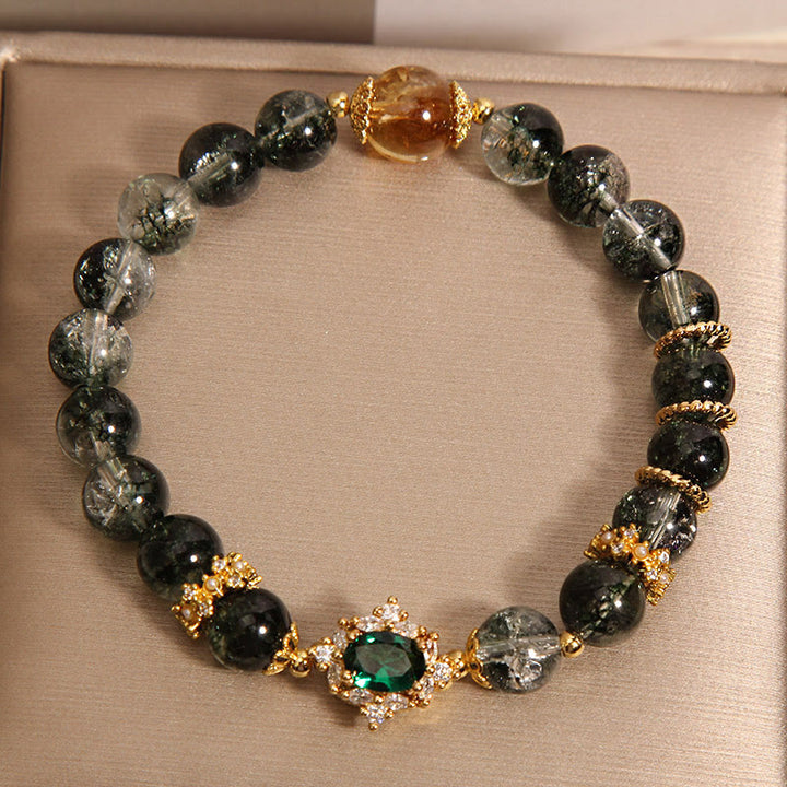 Buddha Stones Groene Phantom Armband met groene kristallen - image 2