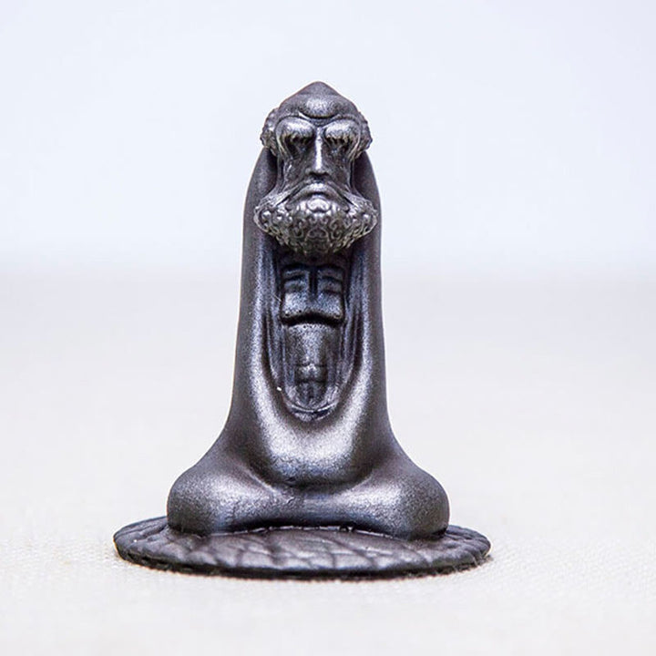 Buddha Stones Handgemaakt Bodhidharma beeld van ijzerpoeder, roest en gegoten hars, woondecoratie - image 25