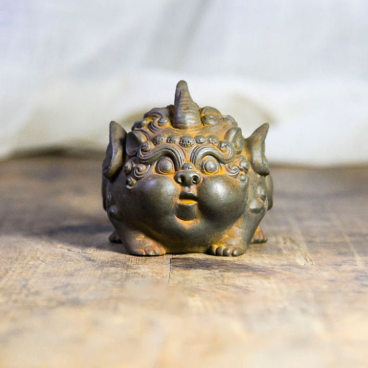 Buddha Stones Handgemaakte rijkdom PiXiu ijzerpoeder roest gegoten hars beeldje huisdecoratie - image 1