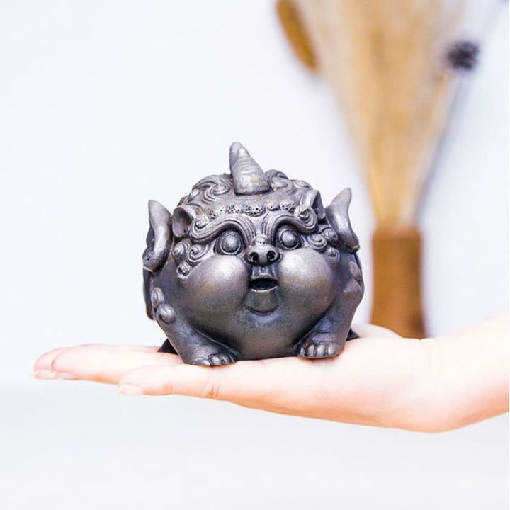 Buddha Stones Handgemaakte rijkdom PiXiu ijzerpoeder roest gegoten hars beeldje huisdecoratie - image 18