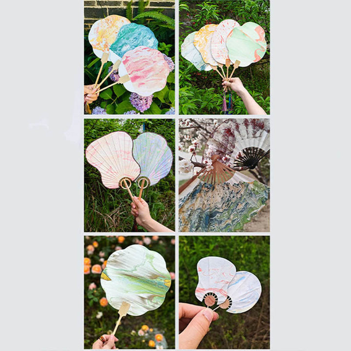 Buddha Stones DIY Chinese Waaier , blanco beschildering, Waaier - image 16