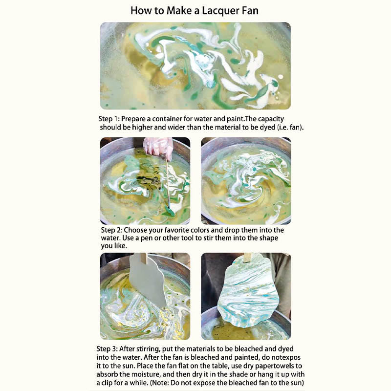 Buddha Stones DIY Chinese Waaier , blanco beschildering, Waaier - image 6