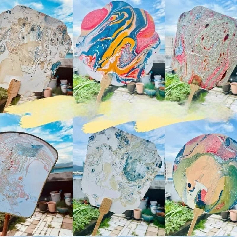 Buddha Stones DIY Chinese Waaier , blanco beschildering, Waaier - image 4