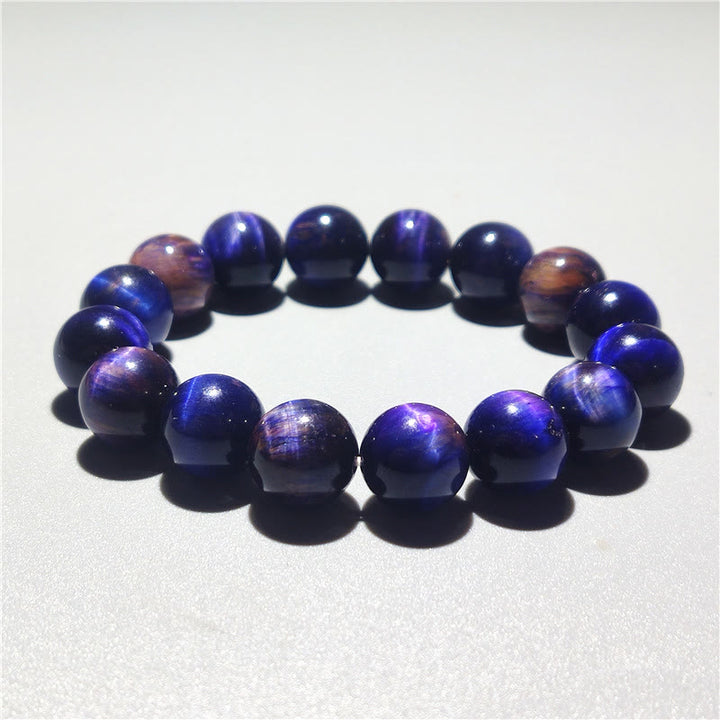 Buddha Stones Diverse Armband met tijgeroogmotief voor zelfvertrouwen - Paarse tijgeroog (Polsomtrek: 14-16 cm) - 12mm - image 12