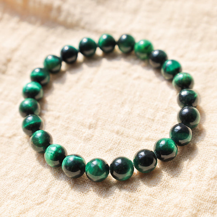 Buddha Stones Diverse Armband met tijgeroogmotief voor zelfvertrouwen - Groene tijgeroog (Polsomtrek: 14-16 cm) - 8mm - image 36