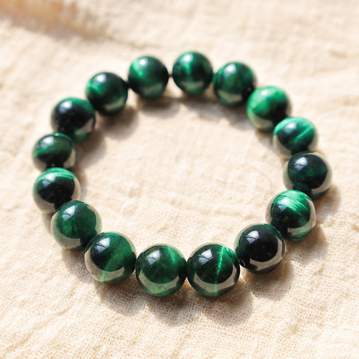 Buddha Stones Diverse Armband met tijgeroogmotief voor zelfvertrouwen - Groene tijgeroog (Polsomtrek: 14-16 cm) - 12mm - image 41