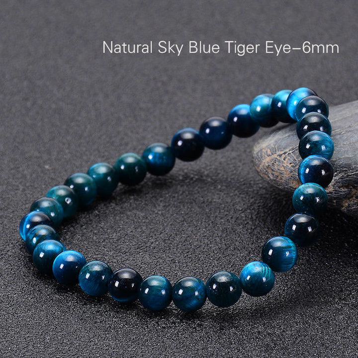 Buddha Stones Diverse Armband met tijgeroogmotief voor zelfvertrouwen - Blauwe tijgeroog (Polsomtrek: 14-16 cm) - 6mm - image 46