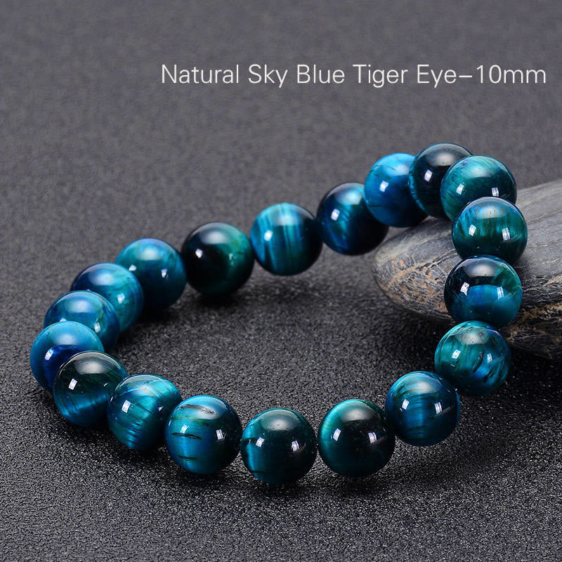 Buddha Stones Diverse Armband met tijgeroogmotief voor zelfvertrouwen - Blauwe tijgeroog (Polsomtrek: 14-16 cm) - 10mm - image 49