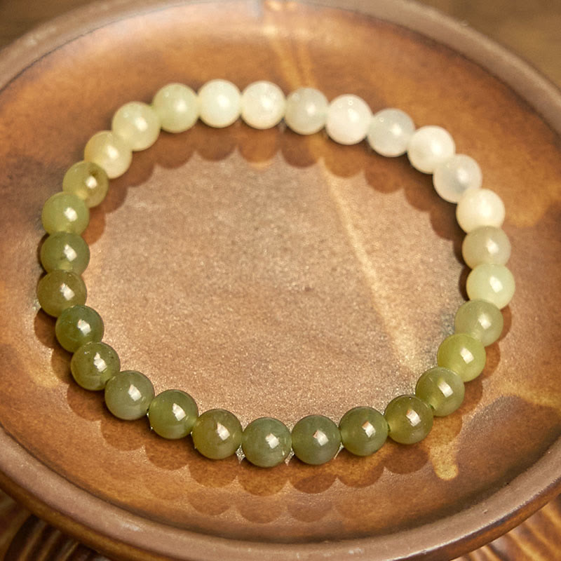 Buddha Stones Hetian Jade Armband met Kleurverloop en Overvloed - image 2