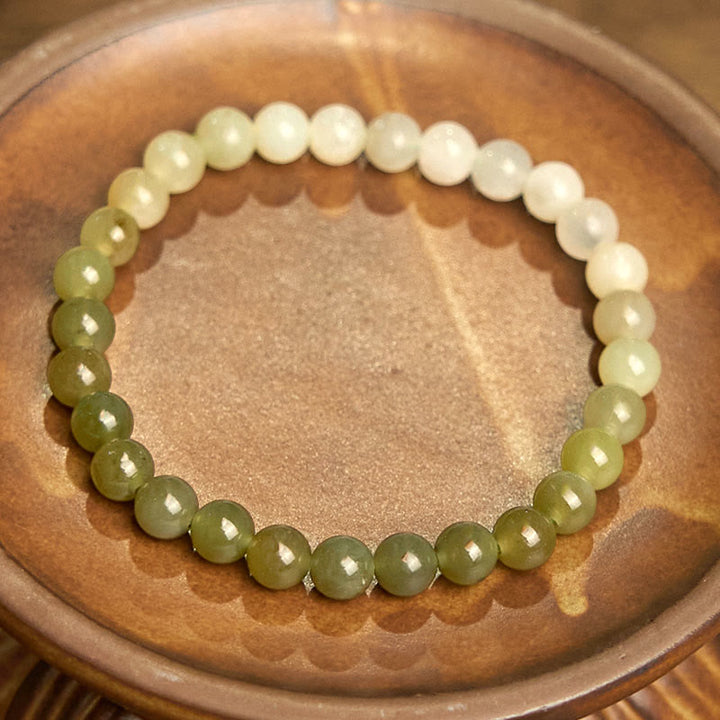 Buddha Stones Hetian Jade Armband met Kleurverloop en Overvloed - image 2