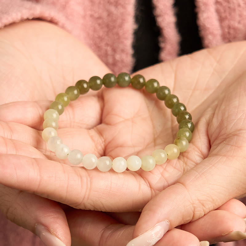 Buddha Stones Hetian Jade Armband met Kleurverloop en Overvloed - image 3