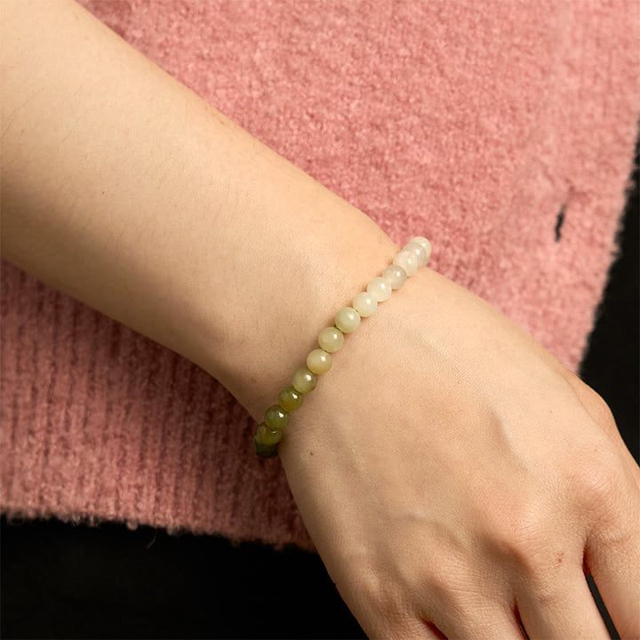 Buddha Stones Hetian Jade Armband met Kleurverloop en Overvloed - image 4
