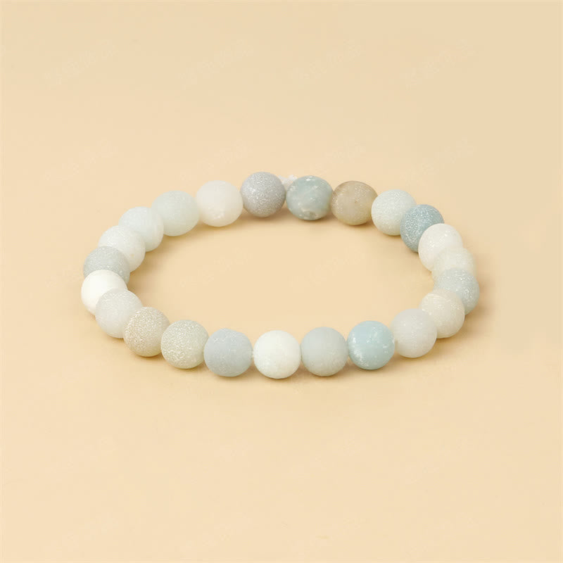 Buddha Stones Love Self Green Series Calm Balance Support Armband - Licht Amazoniet (Polsomtrek: 14-16 cm) - image 2