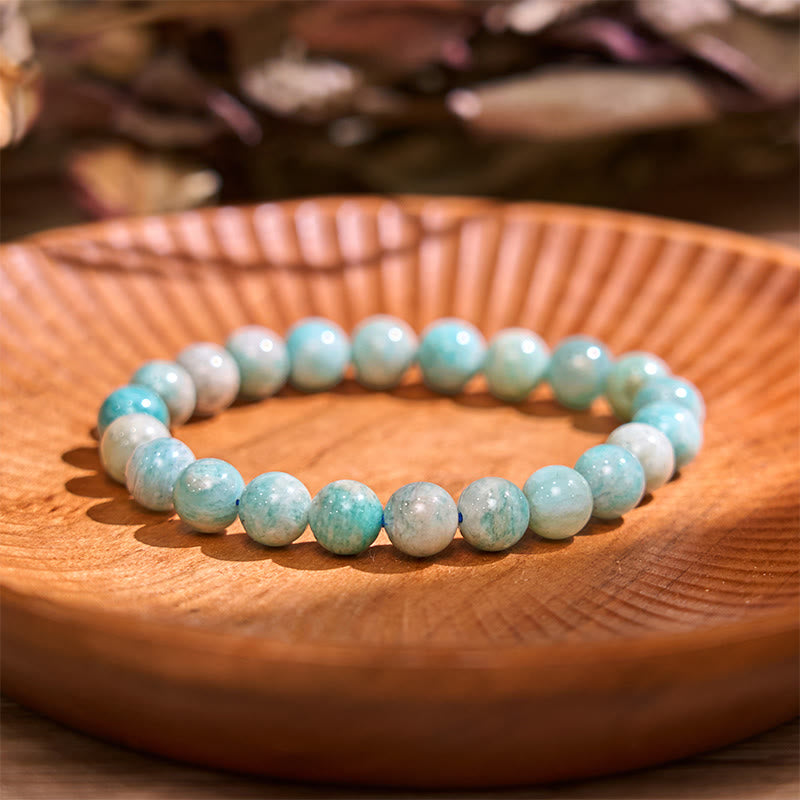 Buddha Stones Love Self Green Series Calm Balance Support Armband - Donkere amazoniet (Polsomtrek: 14-16 cm) - image 7