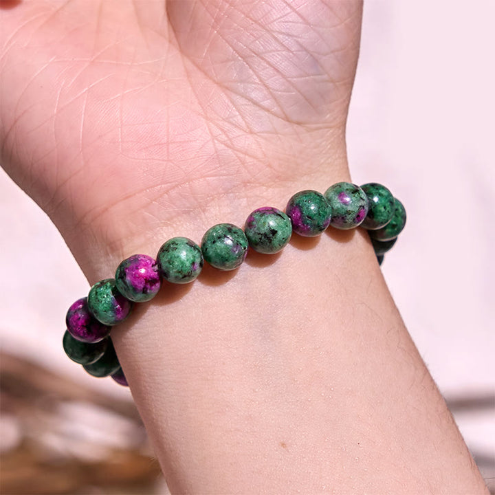 Buddha Stones Love Self Green Series Calm Balance Support Armband - image 11
