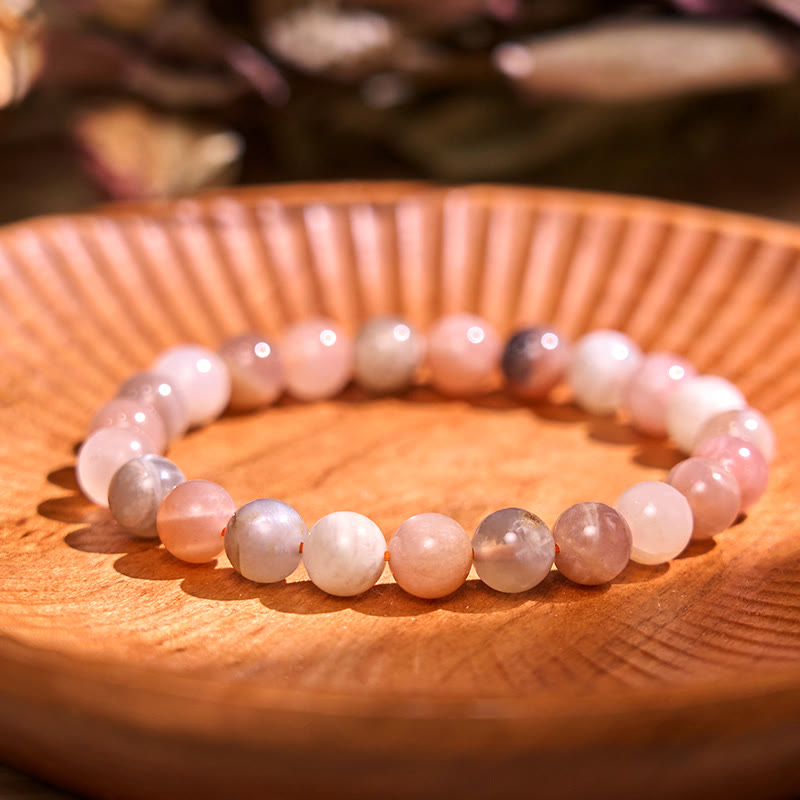 Buddha Stones Inspireer creativiteit Oranje Rode Serie Passie Moed Armband - Perzikmaansteen (Polsomtrek: 14-16 cm) - image 13