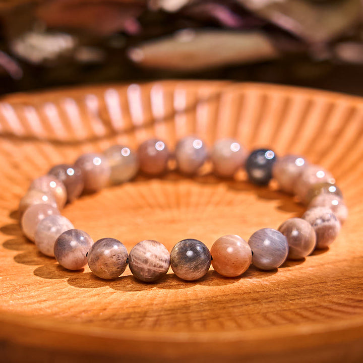 Buddha Stones Inspireer creativiteit Oranje Rode Serie Passie Moed Armband - Zwarte maansteen (Polsomtrek: 14-16 cm) - image 22