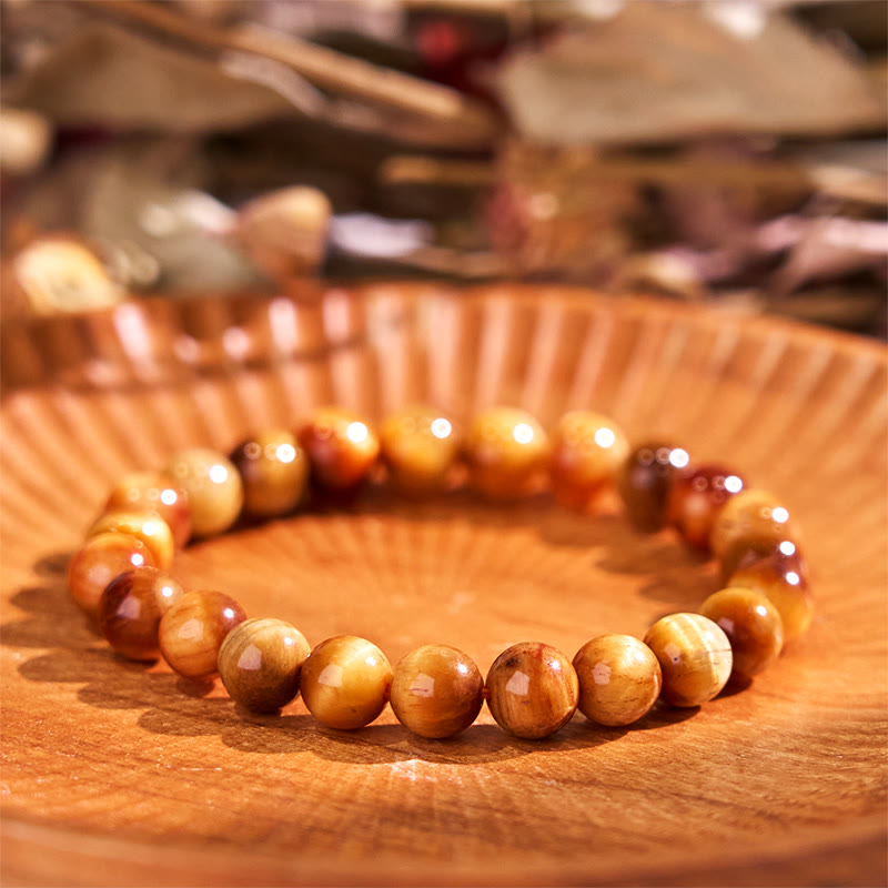 Buddha Stones Boost Confidence Gele Serie Geluk Positieve Armband - Oranje tijgeroog (Polsomtrek: 14-16 cm) - image 7