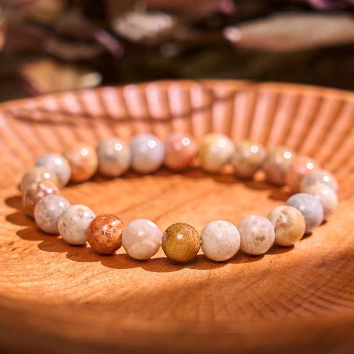 Buddha Stones Boost Confidence Gele Serie Geluk Positieve Armband - Fossiel koraal (Polsomtrek: 14-16 cm) - image 19