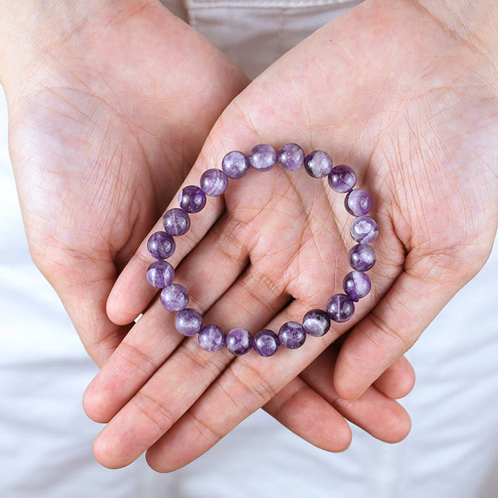 Buddha Stones Keep Calm paarse serie helende Armband - image 4