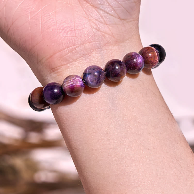 Buddha Stones Keep Calm paarse serie helende Armband - image 7