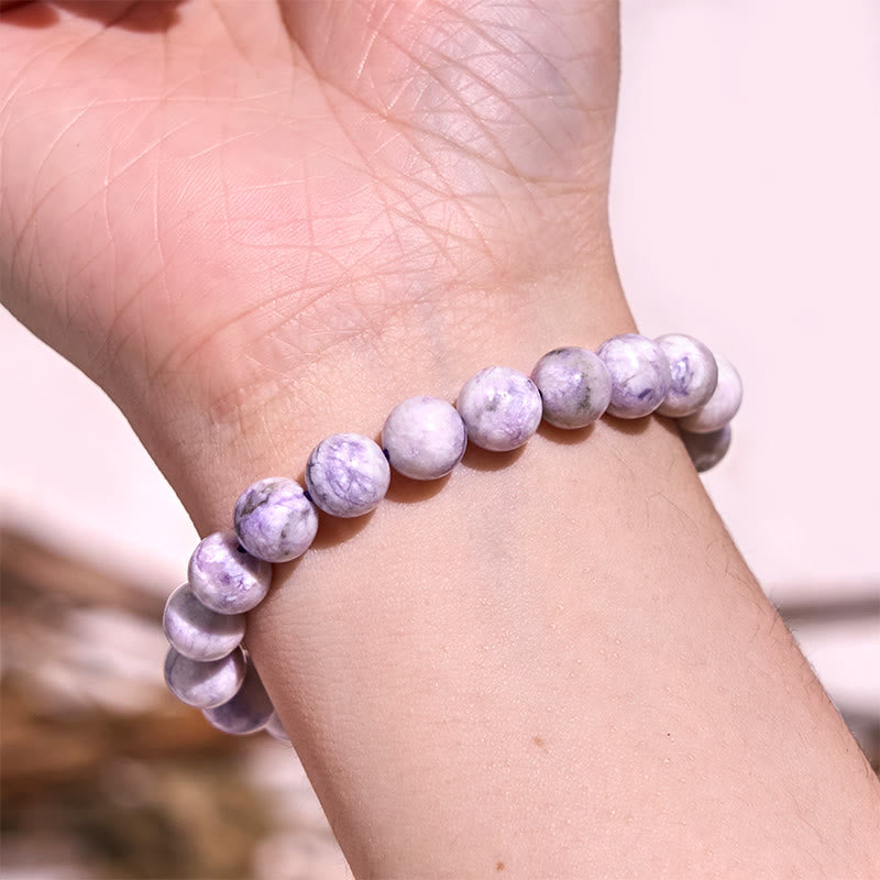 Buddha Stones Keep Calm paarse serie helende Armband - image 18