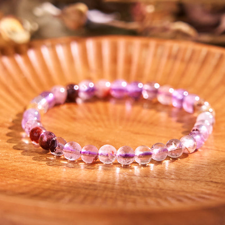 Buddha Stones Keep Calm paarse serie helende Armband - Paarse Phantom (Polsomtrek: 14-16 cm) - image 20