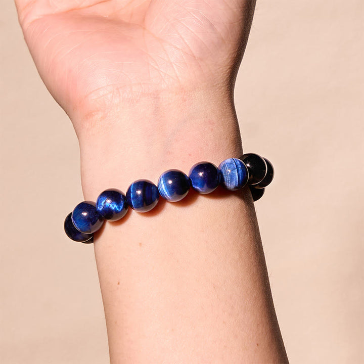 Buddha Stones Laat het verleden los - Blauwe serie, kalmte en rust Armband - image 4