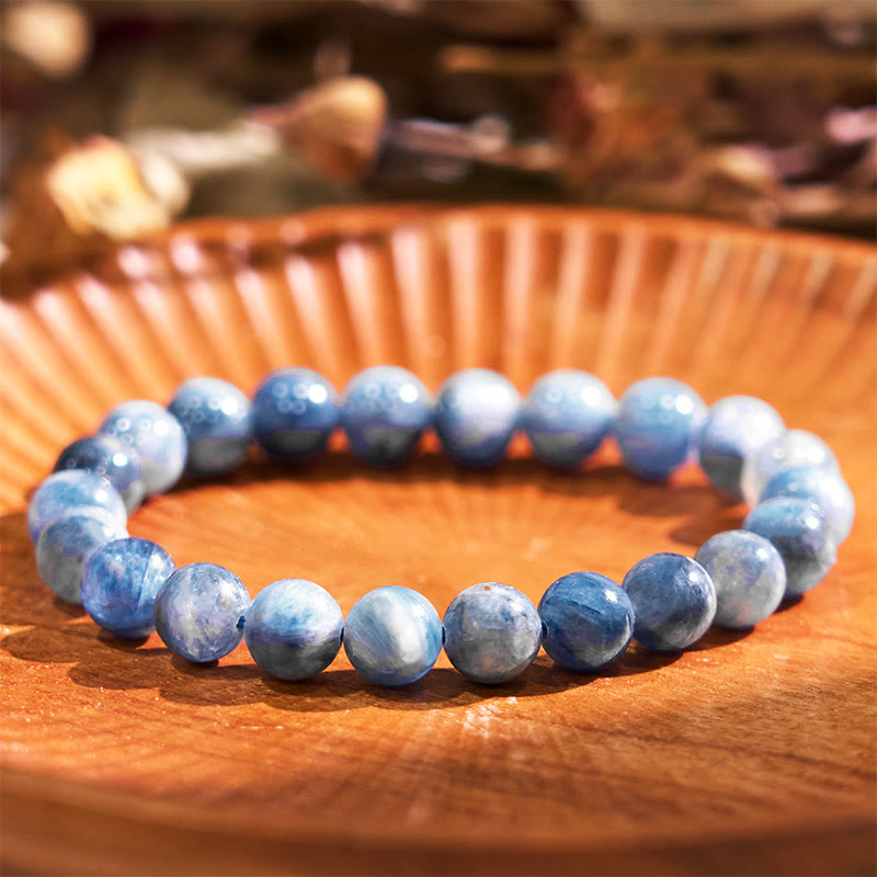 Buddha Stones Laat het verleden los - Blauwe serie, kalmte en rust Armband - Kyaniet (Polsomtrek: 14-16 cm) - image 8