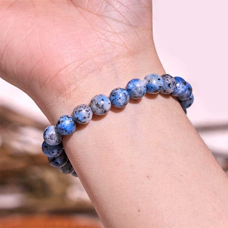 Buddha Stones Laat het verleden los - Blauwe serie, kalmte en rust Armband - image 15