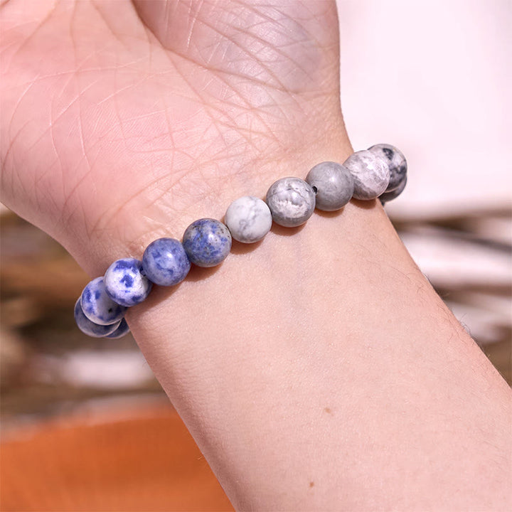 Buddha Stones Laat het verleden los - Blauwe serie, kalmte en rust Armband - image 18