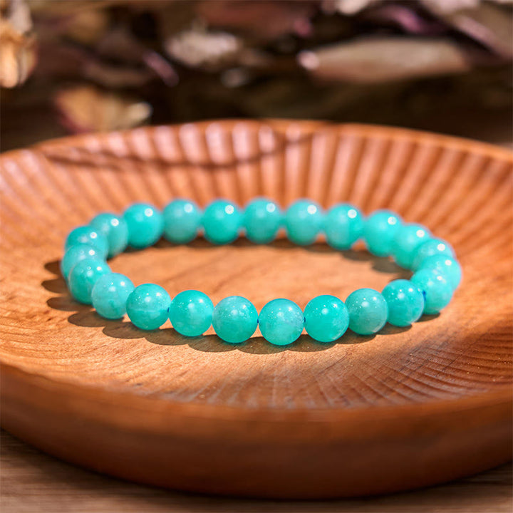 Buddha Stones Laat het verleden los - Blauwe serie, kalmte en rust Armband - Amazoniet (Polsomtrek: 14-16 cm) - image 26