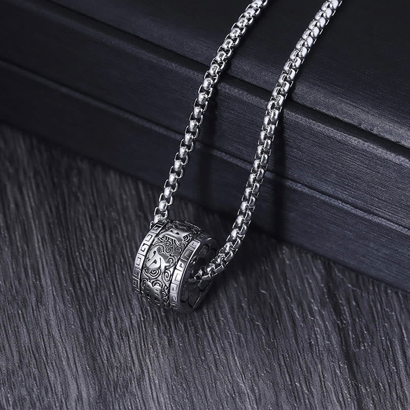 Buddha Stones Tibetaanse Om Mani Padme Hum Ketting van titaniumstaal - image 9