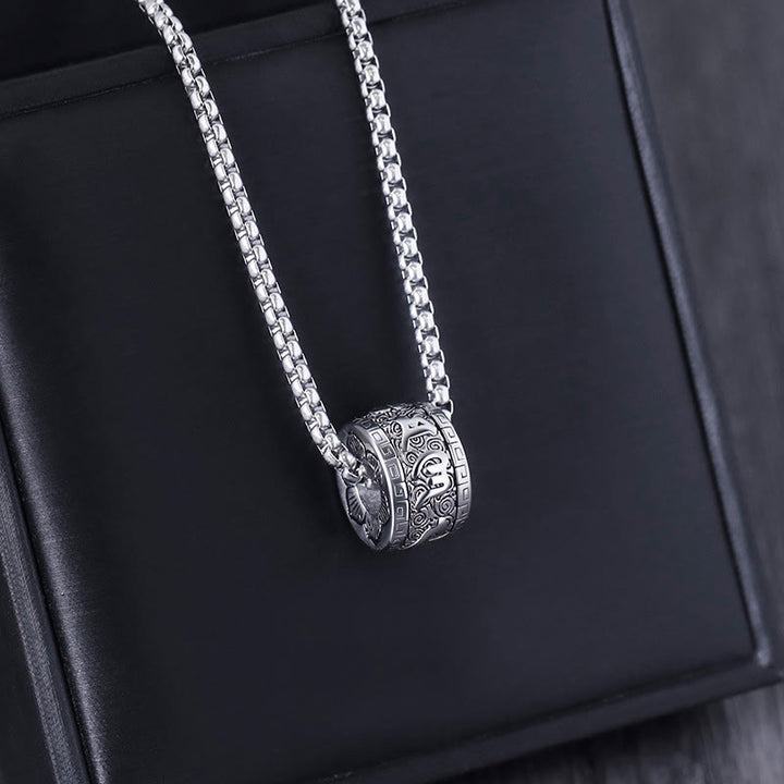 Buddha Stones Tibetaanse Om Mani Padme Hum Ketting van titaniumstaal - image 8
