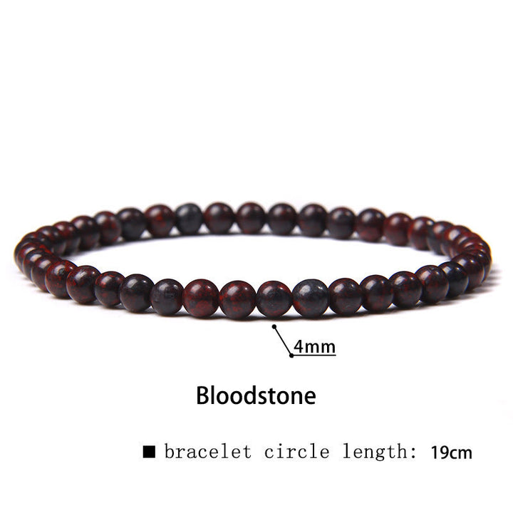 Buddha Stones 4 mm Diverse Steen Kristal Mini Kralen Genezende Armband - Bloedsteen - 4 mm (Polsomtrek 14-17 cm) - image 2