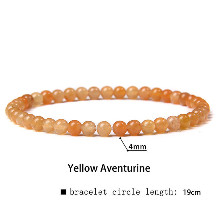 Buddha Stones 4 mm Diverse Steen Kristal Mini Kralen Genezende Armband - Gele aventurijn - 4 mm (Polsomtrek 14-17 cm) - image 5