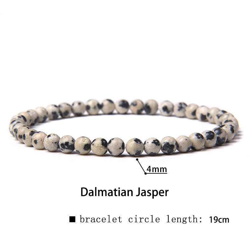 Buddha Stones 4 mm Diverse Steen Kristal Mini Kralen Genezende Armband - Dalmatische Jasper - 4 mm (Polsomtrek 14-17 cm) - image 22