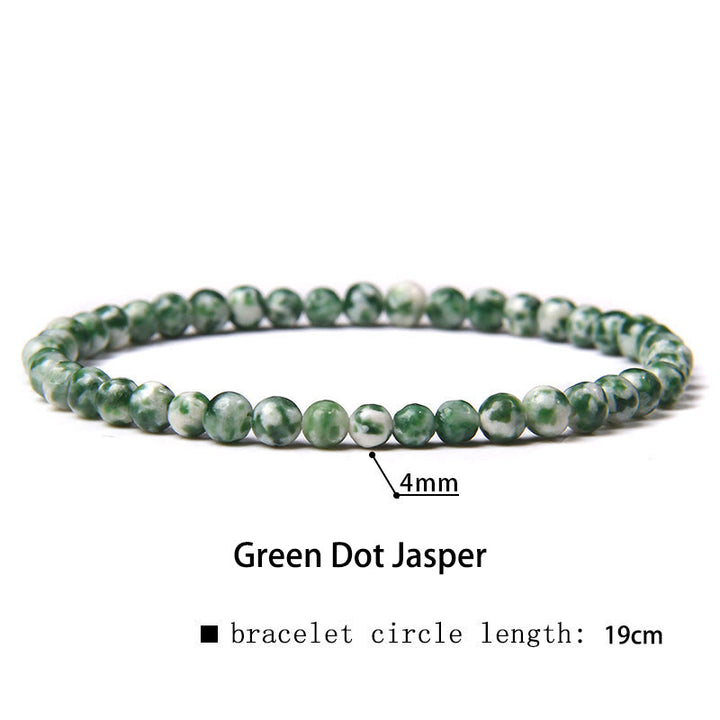 Buddha Stones 4 mm Diverse Steen Kristal Mini Kralen Genezende Armband - Groene stip jaspis - 4 mm (Polsomtrek 14-17 cm) - image 18