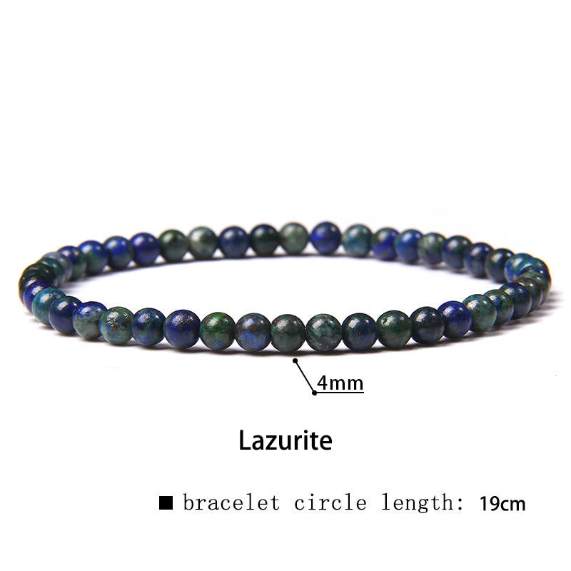 Buddha Stones 4 mm Diverse Steen Kristal Mini Kralen Genezende Armband - Lazuriet - 4 mm (Polsomtrek 14-17 cm) - image 19