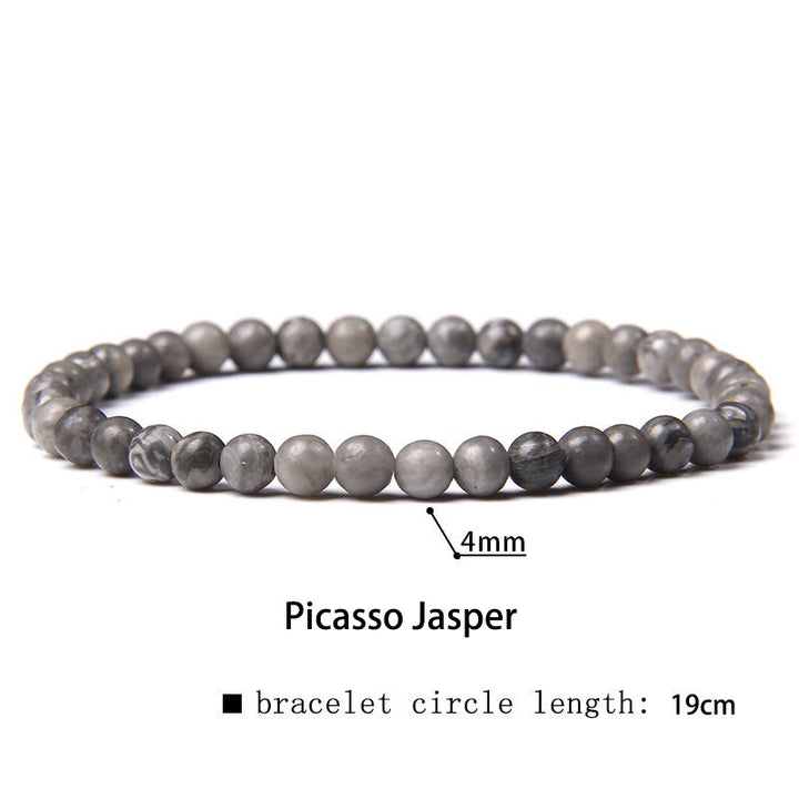 Buddha Stones 4 mm Diverse Steen Kristal Mini Kralen Genezende Armband - Picasso Jasper - 4 mm (Polsomtrek 14-17 cm) - image 33