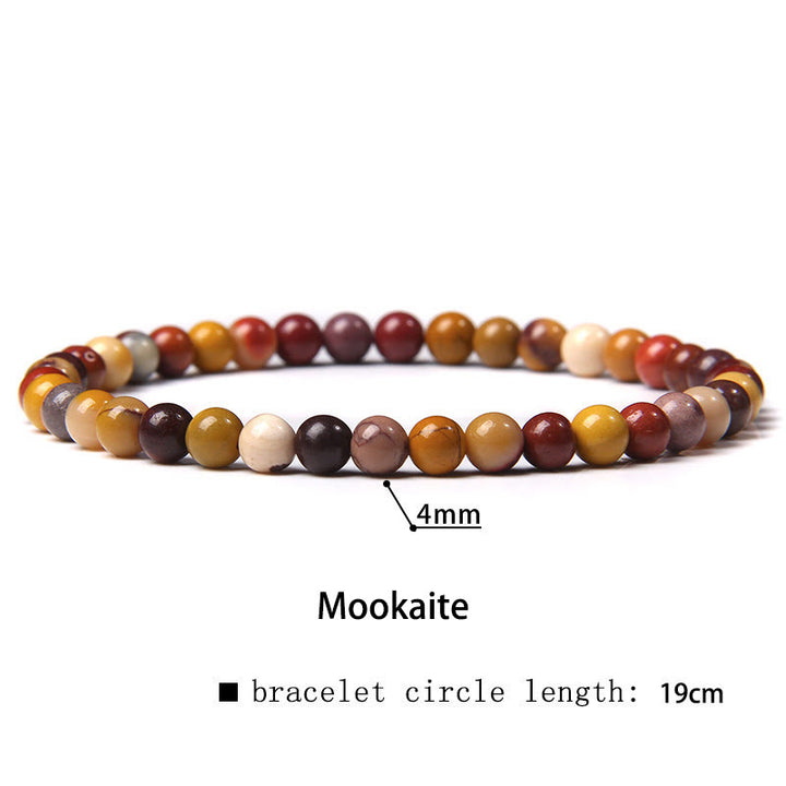 Buddha Stones 4 mm Diverse Steen Kristal Mini Kralen Genezende Armband - Mookaite - 4 mm (Polsomtrek 14-17 cm) - image 45