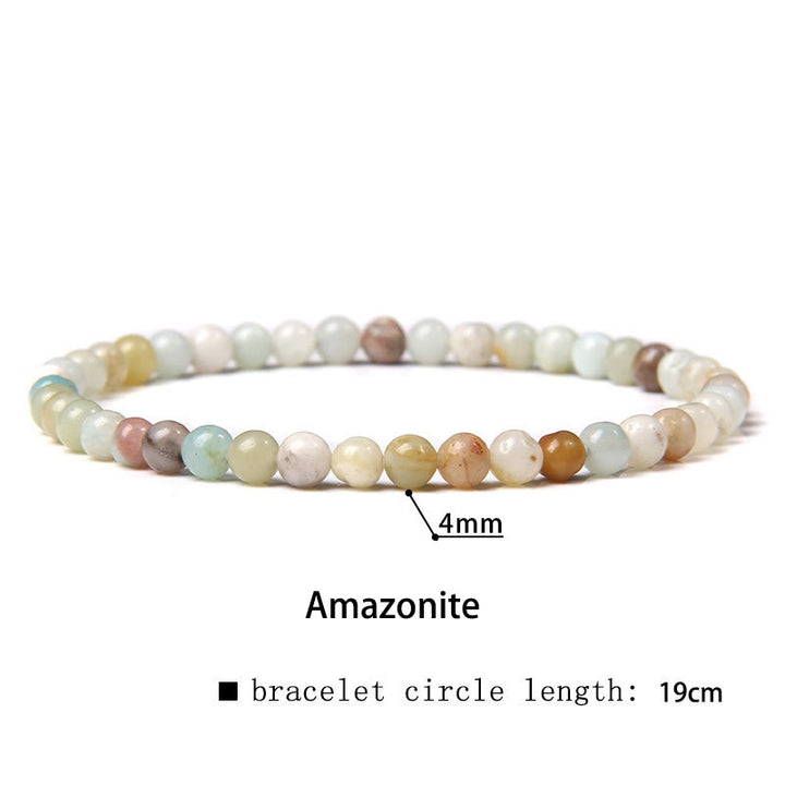 Buddha Stones 4 mm Diverse Steen Kristal Mini Kralen Genezende Armband - Amazoniet - 4 mm (Polsomtrek 14-17 cm) - image 62