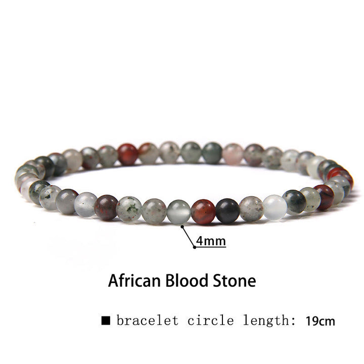 Buddha Stones 4 mm Diverse Steen Kristal Mini Kralen Genezende Armband - Afrikaanse bloedsteen - 4 mm (Polsomtrek 14-17 cm) - image 56