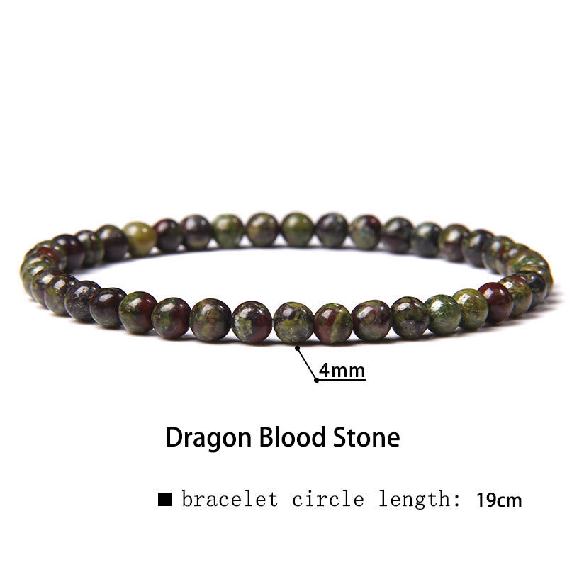 Buddha Stones 4 mm Diverse Steen Kristal Mini Kralen Genezende Armband - Drakenbloedsteen - 4 mm (Polsomtrek 14-17 cm) - image 55