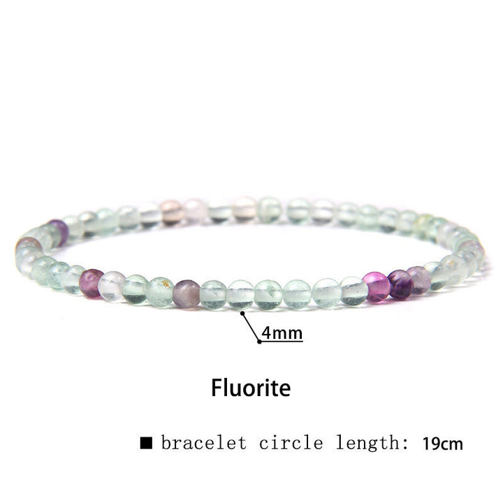 Buddha Stones 4 mm Diverse Steen Kristal Mini Kralen Genezende Armband - Fluoriet - 4 mm (Polsomtrek 14-17 cm) - image 60
