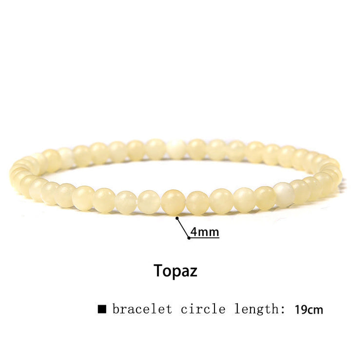 Buddha Stones 4 mm Diverse Steen Kristal Mini Kralen Genezende Armband - Topaas - 4 mm (Polsomtrek 14-17 cm) - image 67