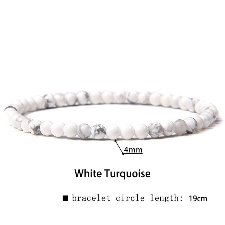 Buddha Stones 4 mm Diverse Steen Kristal Mini Kralen Genezende Armband - Witte turkoois - 4 mm (Polsomtrek 14-17 cm) - image 69