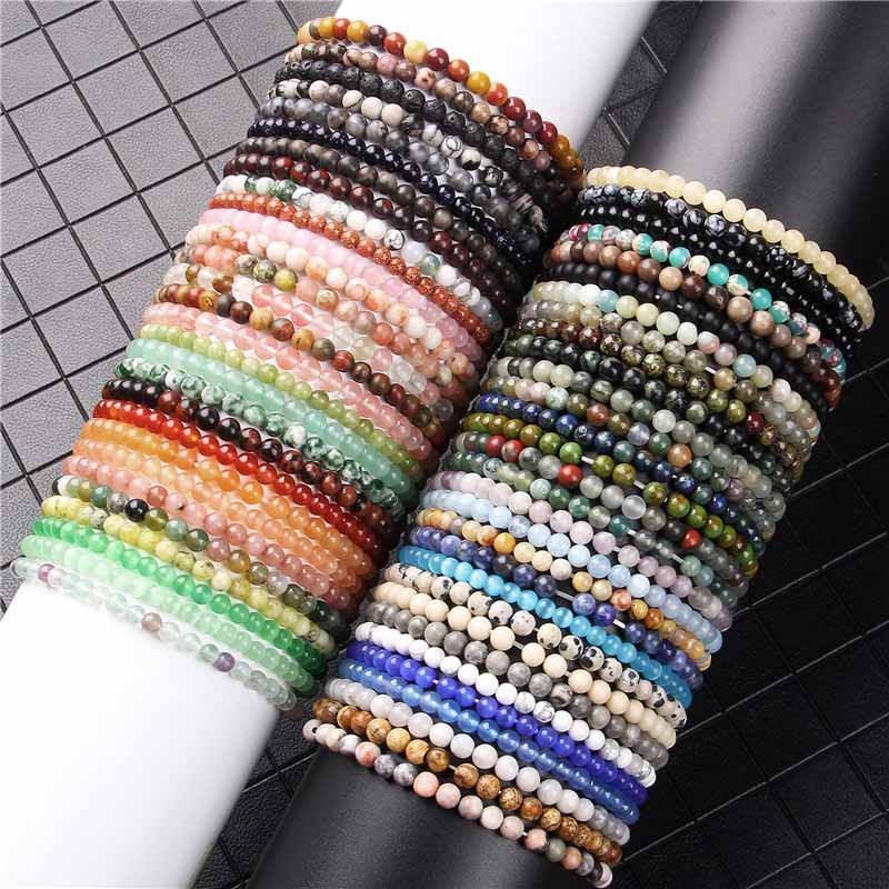 Buddha Stones 4 mm Diverse Steen Kristal Mini Kralen Genezende Armband - image 1